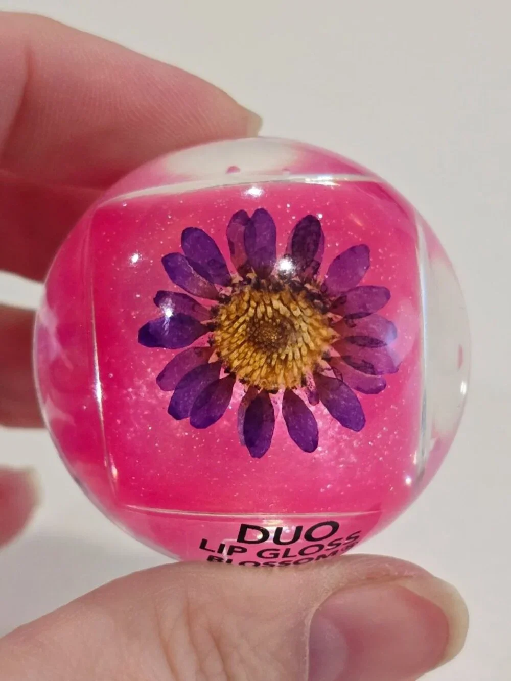 Blossom ✦ Duo Lip Gloss ✦ Clear & Pink Sparkle Hydrating Flower‑Infused .28oz
